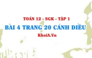 Bài 4 trang 20 Toán 12 tập 1 Cánh Diều